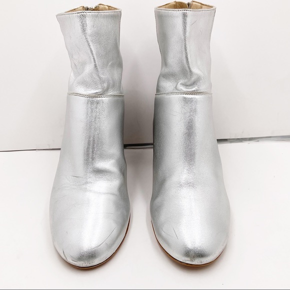 {OFFICE LONDON} Metallic Leather Ankle Boots - Picture 8 of 16